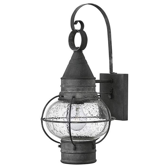Hinkley Cape Cod 18" High Aged Zinc Outdoor Lantern Wall Light - #6F441 | Lamps Plus | Lamps Plus