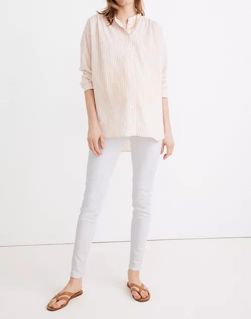 Maternity Side-Panel Skinny Jeans in Pure White: Adjustable Edition | Madewell
