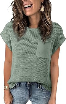 Dokotoo Women's Casual Short Sleeve Loose Tunic Tops Lightweight Knit Spring Pullover Sweater Blo... | Amazon (US)