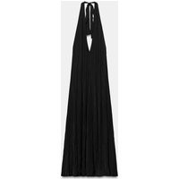 Zara - Satin Halter Midi Dress - Black - M - Woman | Zara UK