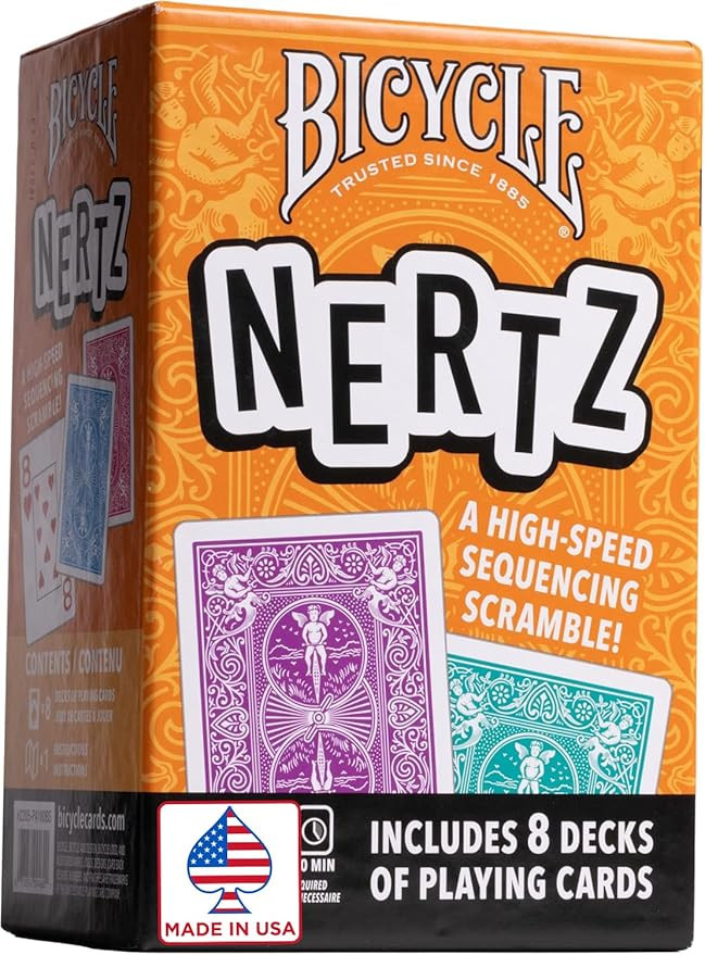 Bicycle Nertz Card Game (Solitaire) , 8 Decks of Jumbo Index Playing Cards, Fast-Paced Multiplaye... | Amazon (US)