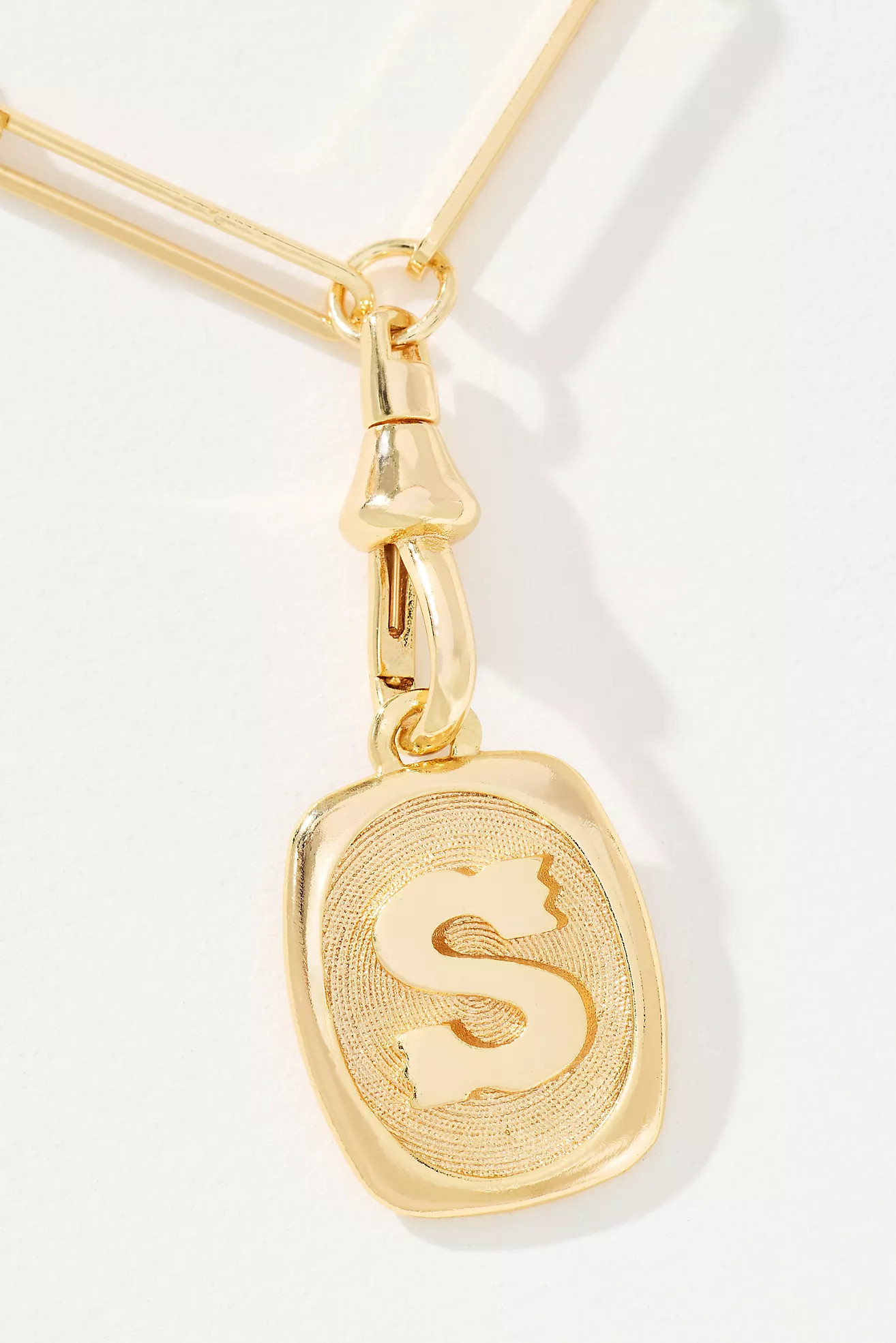 Linked Chain Monogram Pendant Necklace | Anthropologie (US)