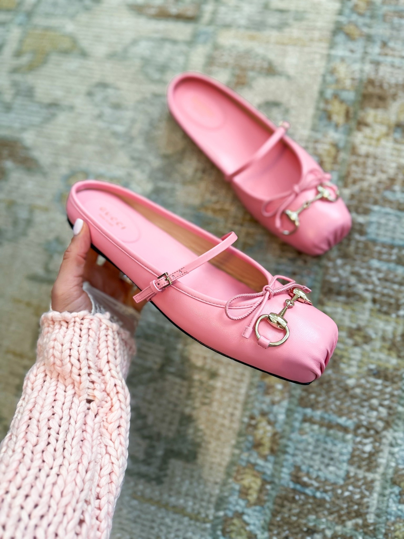 Gucci horsebit pink mules - size 37 and I’m usually a 6.5. Spring shoes. Spring outfits. Spring style. Summer outfits. Resort wear. 

#LTKgrwm #LTKootd #LTKTravel