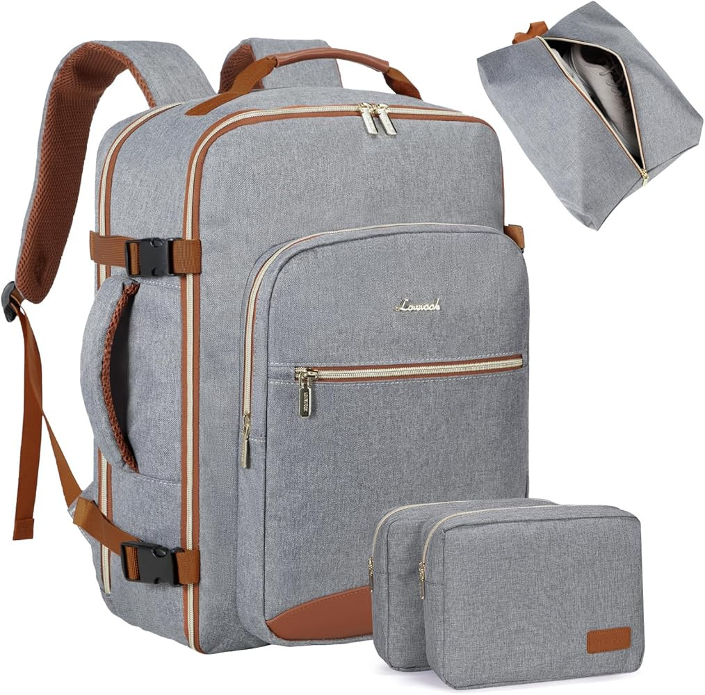 LOVEVOOK Travel Backpack for Women Men as Personal Item Flight Approved, 40L Luggage Carry On Bac... | Amazon (US)