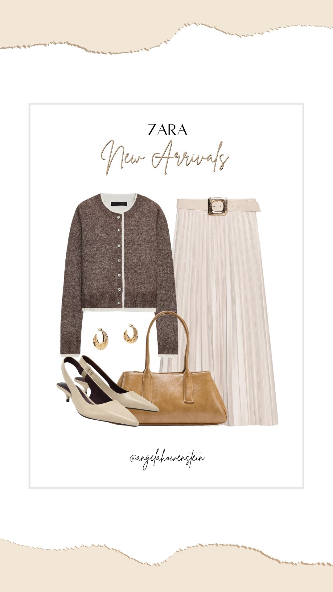 Classic meets modern — a pleated skirt, soft cardigan, and slingbacks for an effortless fall outfit. Neutral tones that go from desk to dinner seamlessly. #zara #newarrivals #ltkfashion



#LTKShoeCrush #LTKStyleTip #LTKItBag
