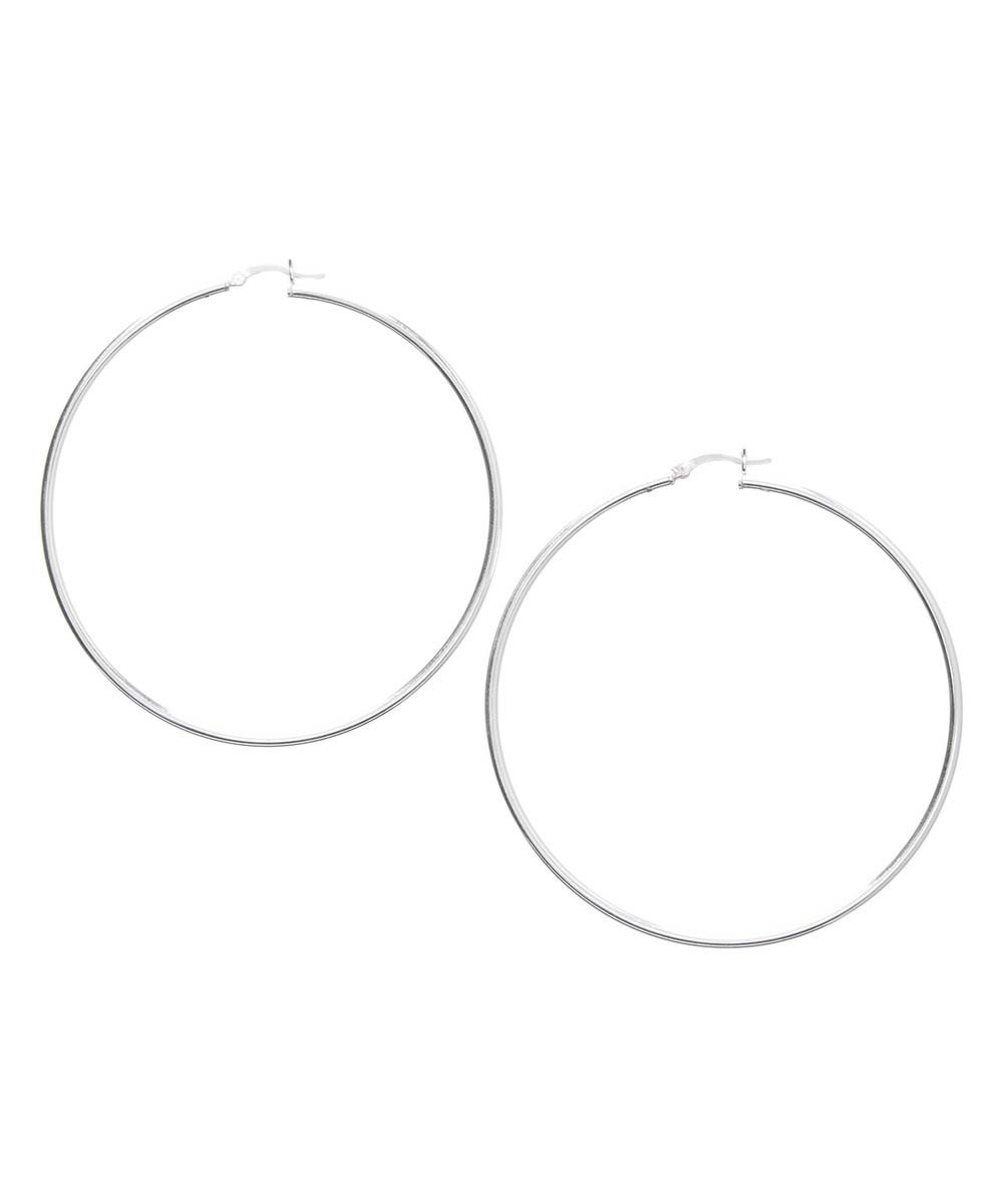 Yalita D. Designs Women's Earrings - Sterling Silver Big Round Hoop Earrings | Zulily