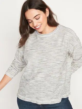 Long-Sleeve Vintage Striped Easy T-Shirt for Women | Old Navy (US)