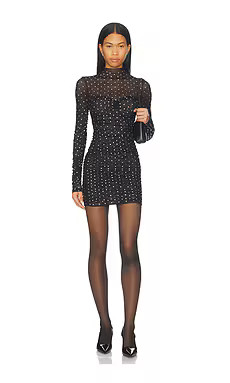 retrofete Cossette Embellished Dress in Black & Silver from Revolve.com | Revolve Clothing (Global)