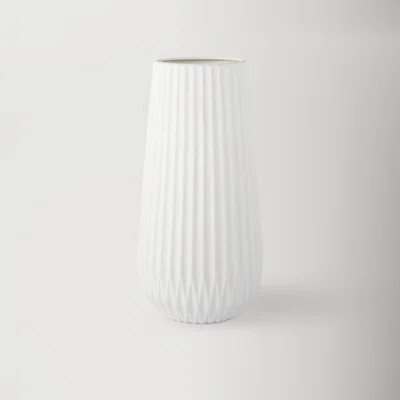 White 11.42" Stoneware Table Vase | Wayfair North America