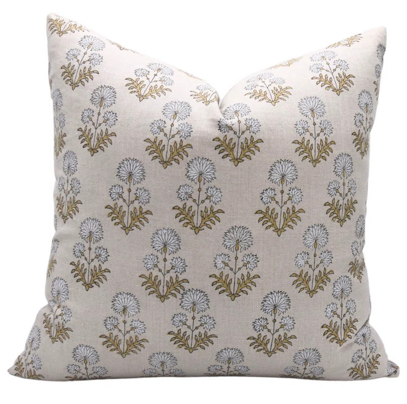 Floral Linen Indoor/Outdoor Pillow Cover | Wayfair North America