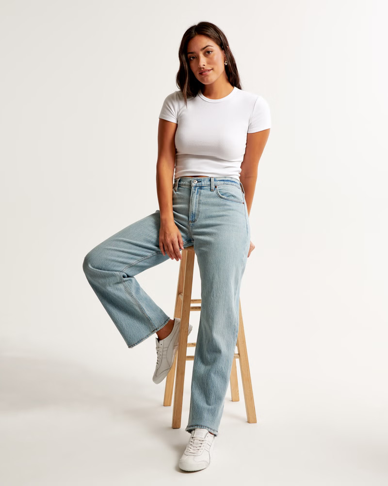 Curve Love Low Rise Baggy Jean | Abercrombie & Fitch (US)