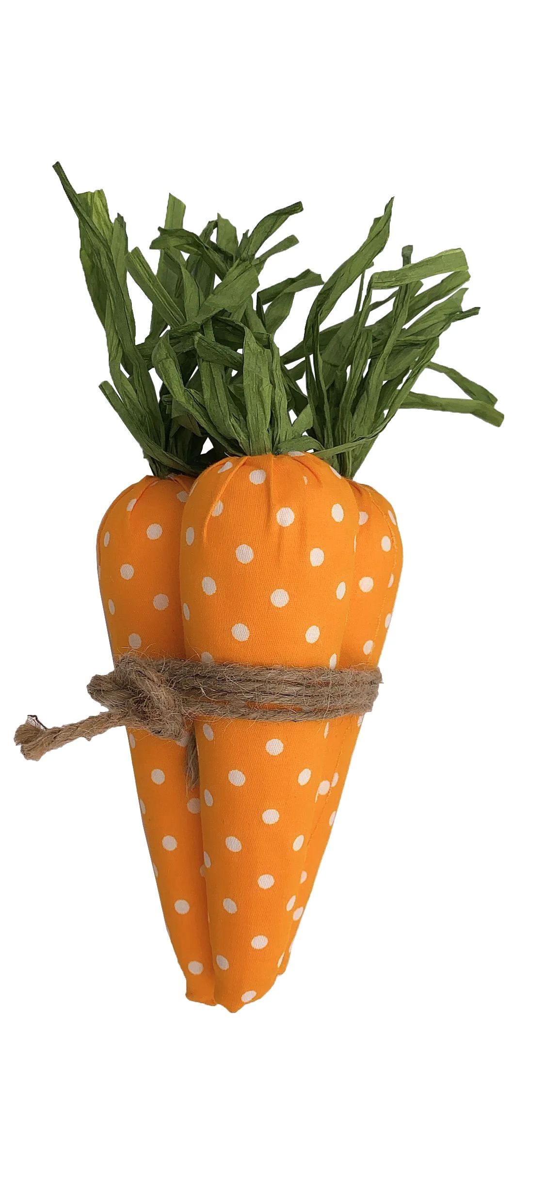 Way To Celebrate Easter 10-Inch Height Polyfoam Carrot Tabletop Decor, With White Dot | Walmart (US)