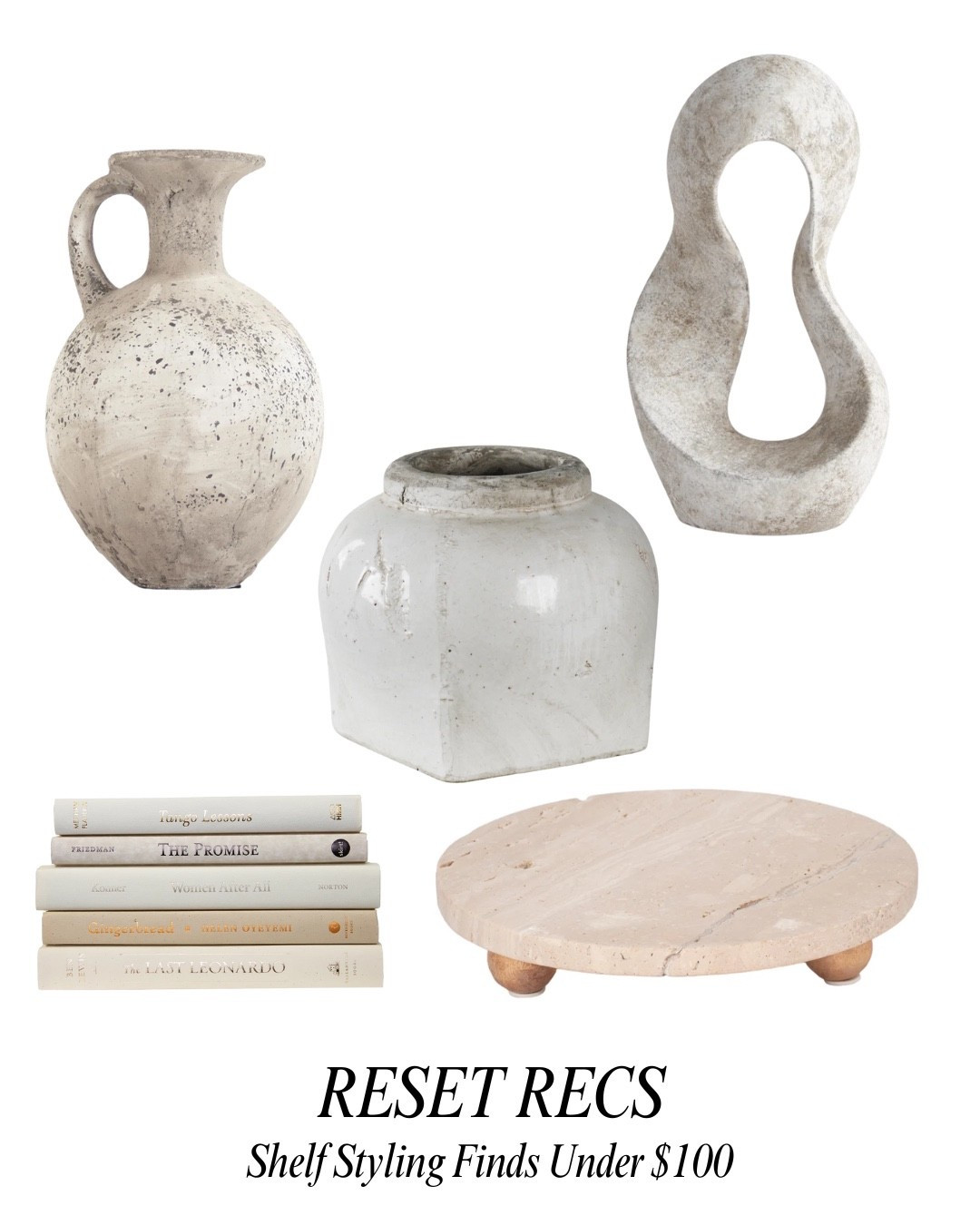 Neutral home designer approved shelf styling decor accessories for a luxury inspired home 

#LTKHome #LTKFindsUnder100