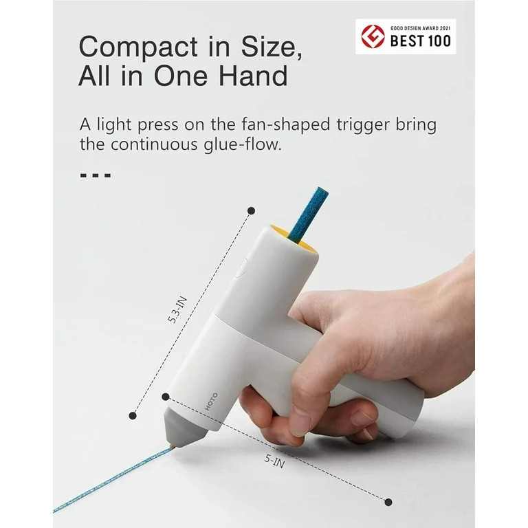 HOTO Cordless Hot Glue Gun with 10 Glue Sticks, Crafting Tool for Arts, Paper, DIY - White | Walmart (US)