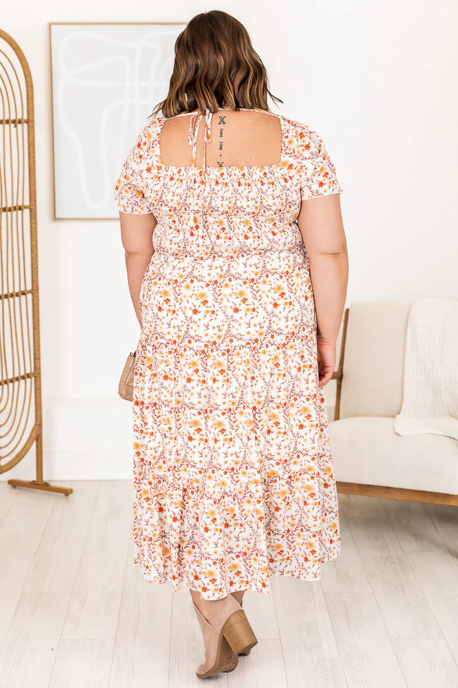 Make It Your Own Brown Smocked Bust Midi Dress | Pink Lily