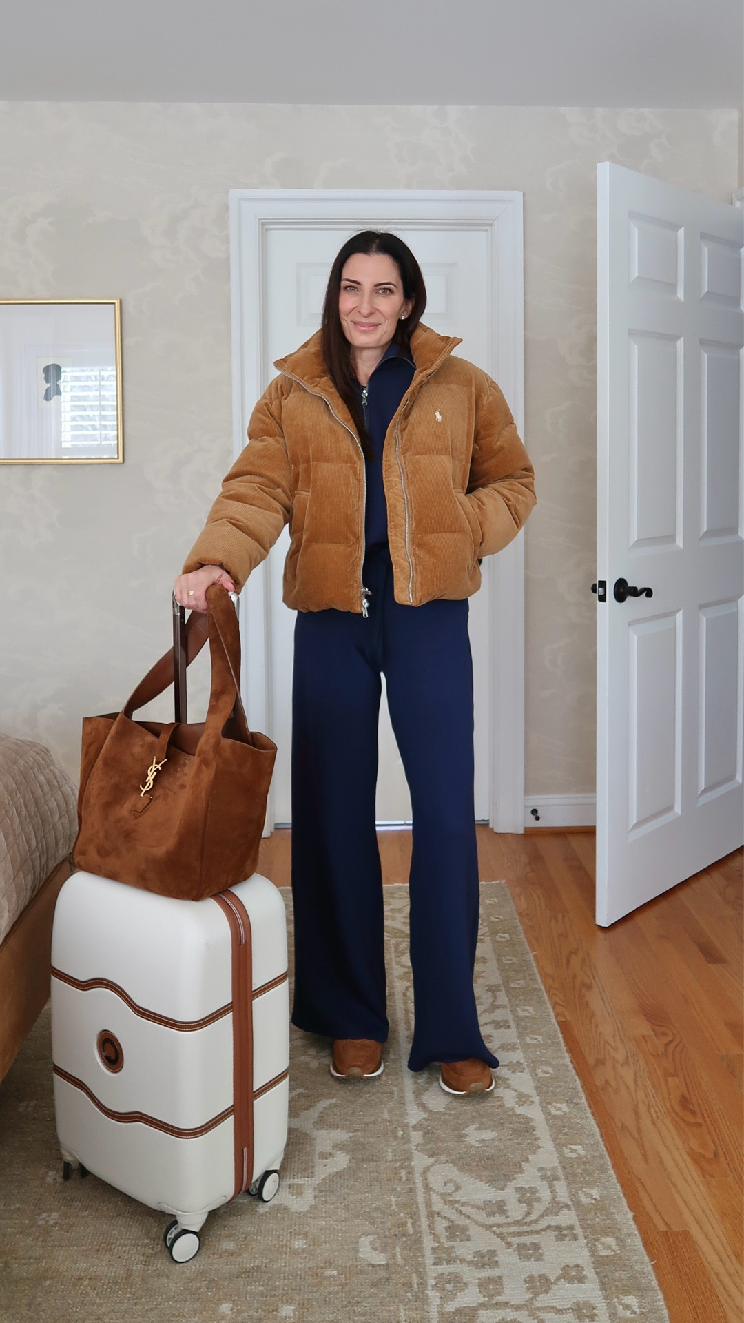 Spanx air essentials on sale, cozy travel outfit 