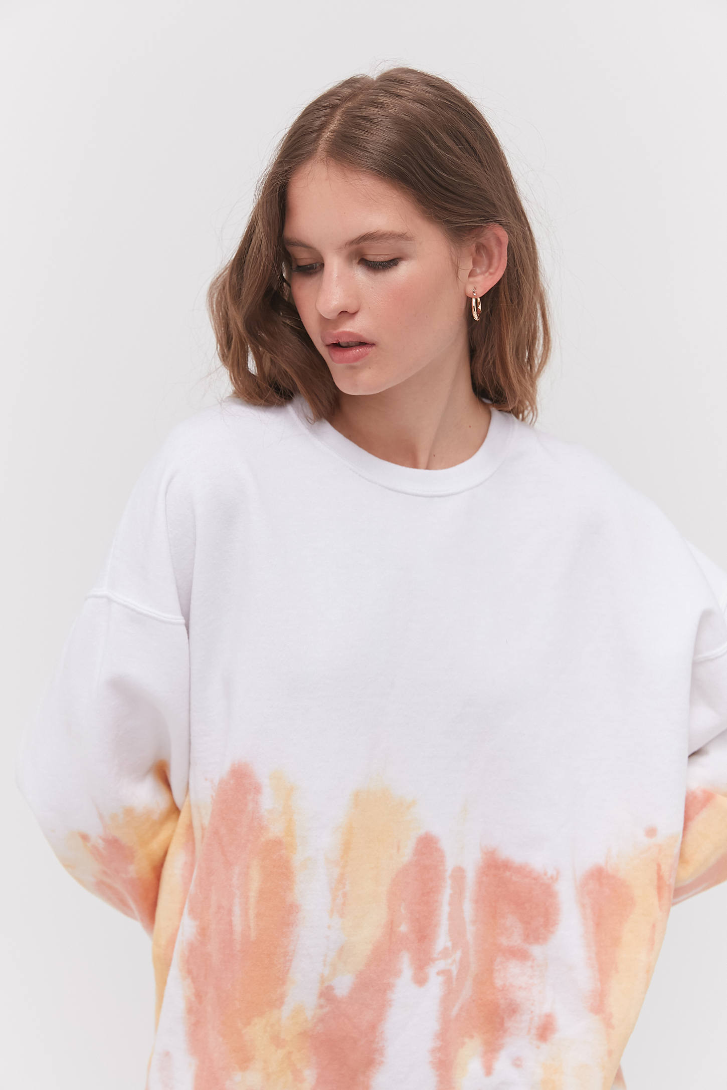 Urban Renewal Recycled Half-Dye Crew Neck Sweatshirt | Urban Outfitters (US and RoW)