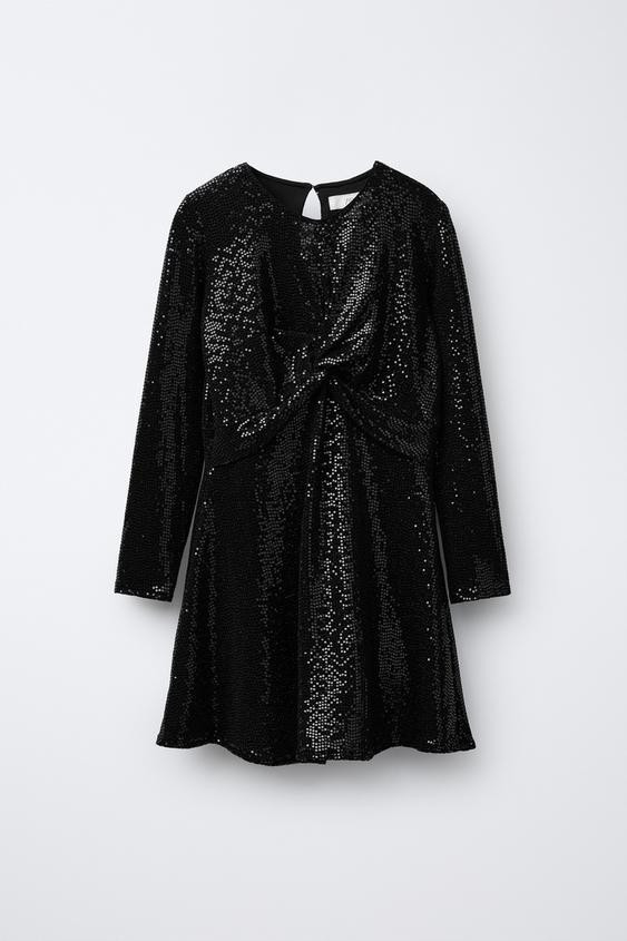 SPARKLY KNOTTED DRESS | Zara US
