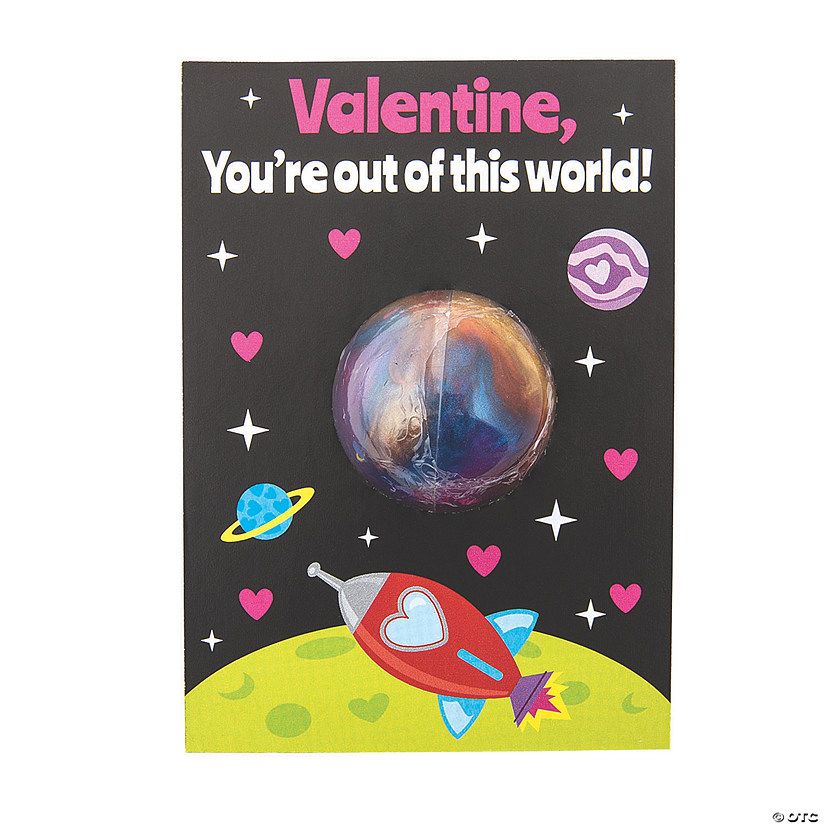Out of This World Putty Valentine Exchanges with Card for 12 | Oriental Trading Company