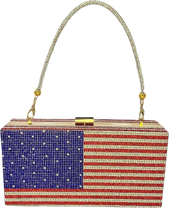 pearl&she Diamond Women Evening Handbags Purse Minaudiere Clutch Bag,Stack of Cash Dollars Crysta... | Amazon (US)