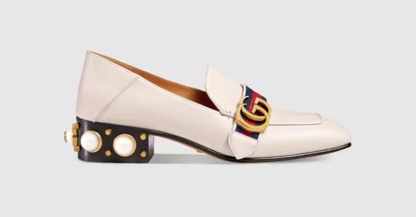 Leather mid-heel loafer | Gucci (US)