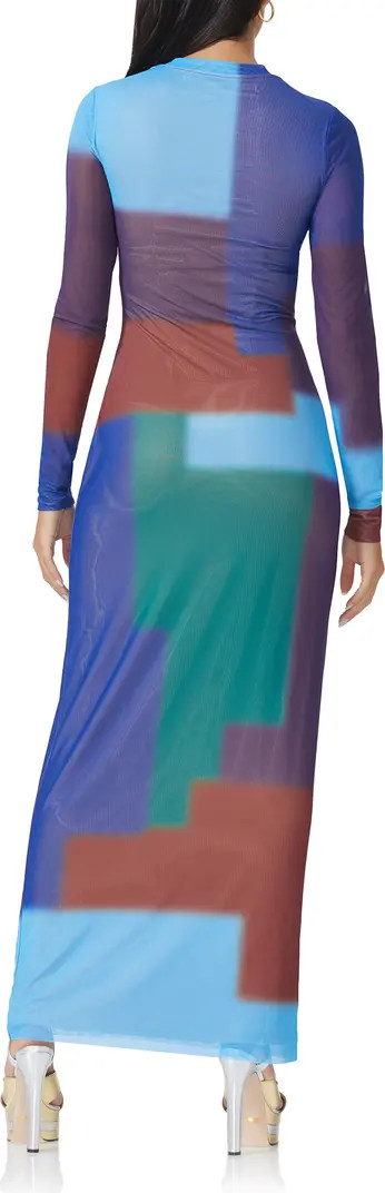 AFRM Didi Long Sleeve Mesh Maxi Dress | Nordstrom | Nordstrom
