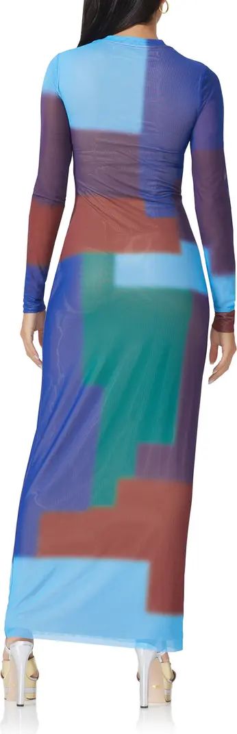 AFRM Didi Long Sleeve Mesh Maxi Dress | Nordstrom | Nordstrom
