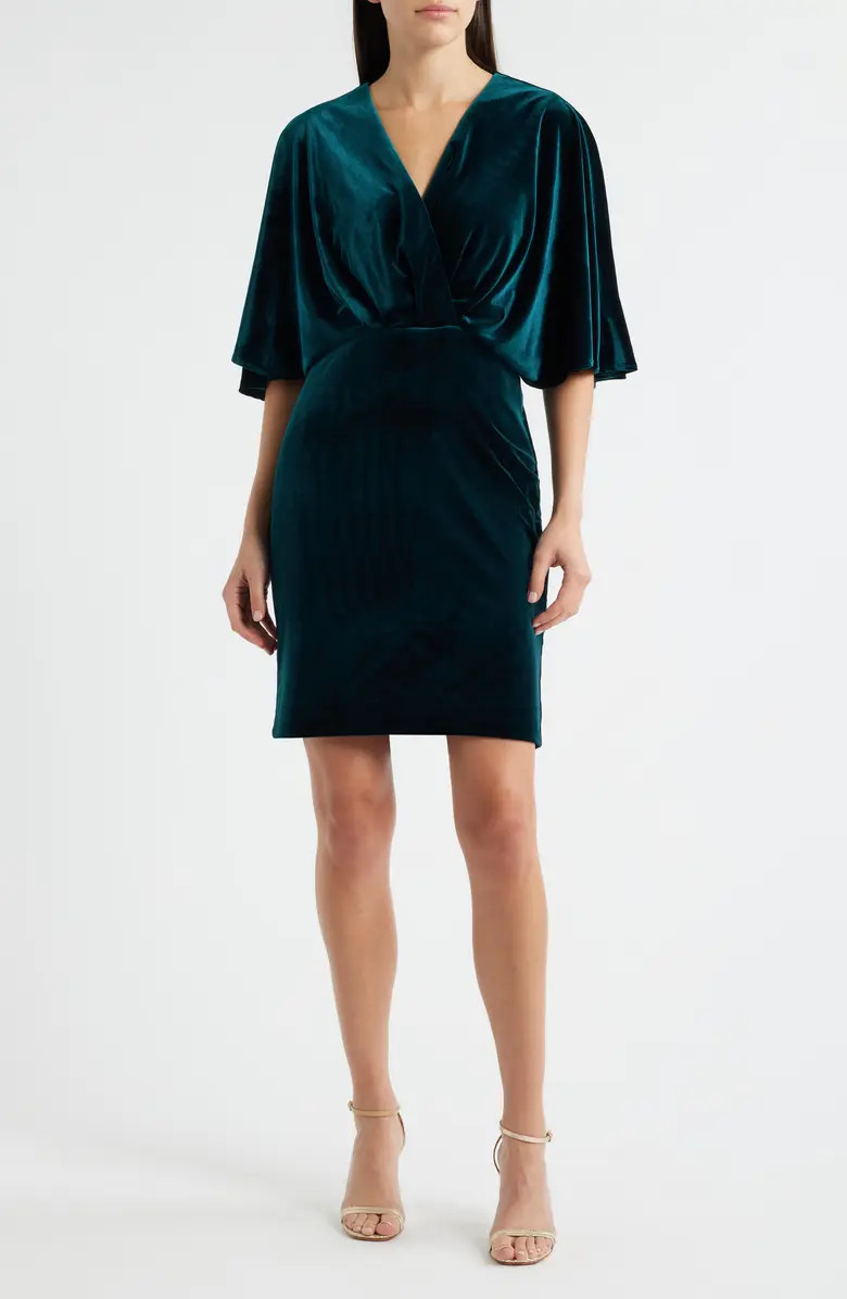 Dolman Sleeve Velvet Sheath Dress | Nordstrom