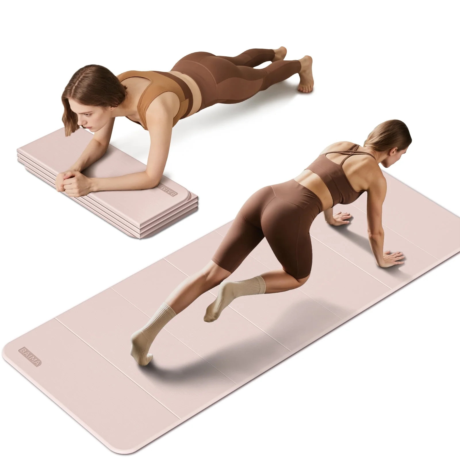 BAIMA Foldable Yoga Mat 10mm Thick , Workout Mats for Home Gym , Pilates,Quick Unfold/Stor,Non-Sl... | Walmart (US)