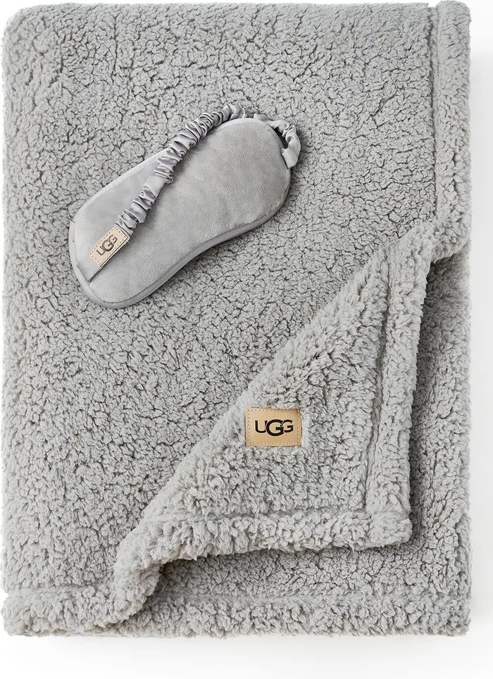 UGG® Original Faux Shearling Throw Blanket & Eye Mask Sleep Set | Nordstrom | Nordstrom