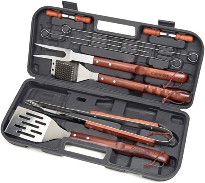 Cuisinart CGS-W13 Wooden Handle Tool Set, Black, Deluxe Pizza Grilling Pack (13-Piece) | Amazon (US)