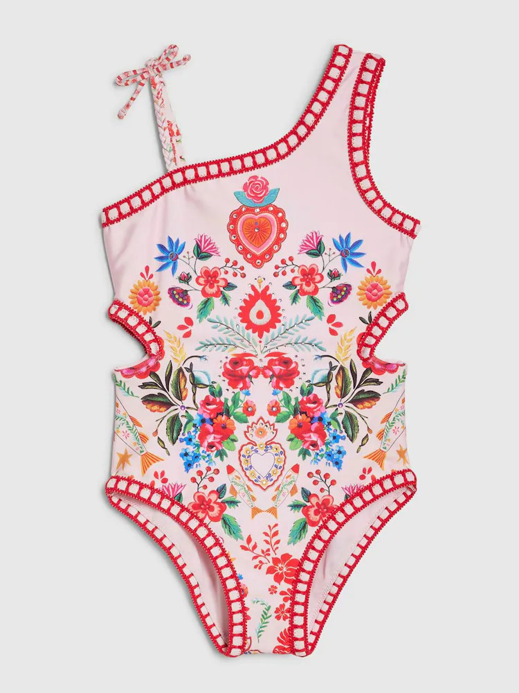 River Island Pink Mexicana Print Swimsuit | Next US
