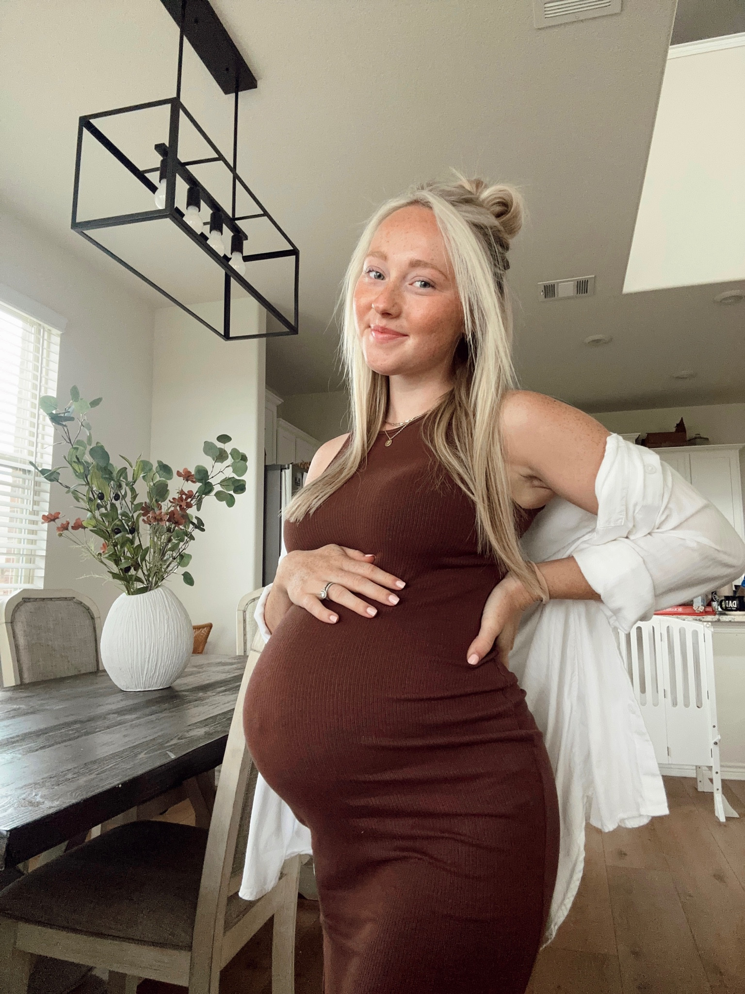 Easy summer outfit that is also bump friendly! 

#GAP #dresses #summerstyle #browndress #Amazon #LTK #aerie #DSW #sandals #maternity #traveloutfit #weddingguest 

#LTKbump #LTKunder50 #LTKsalealert