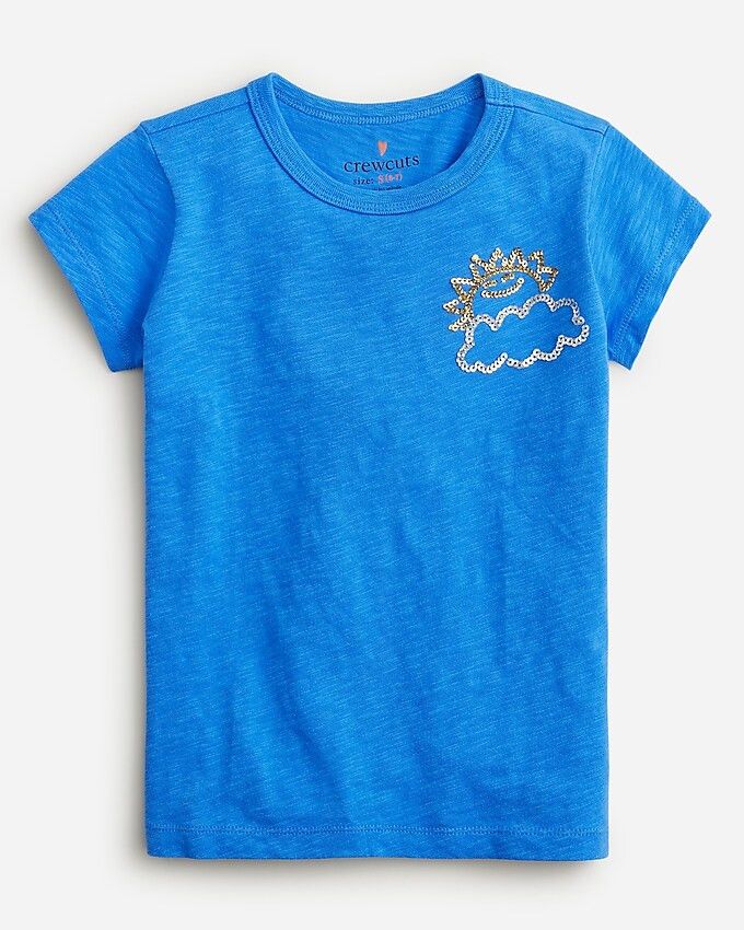 Girls' sequin cloud graphic T-shirt | J.Crew US