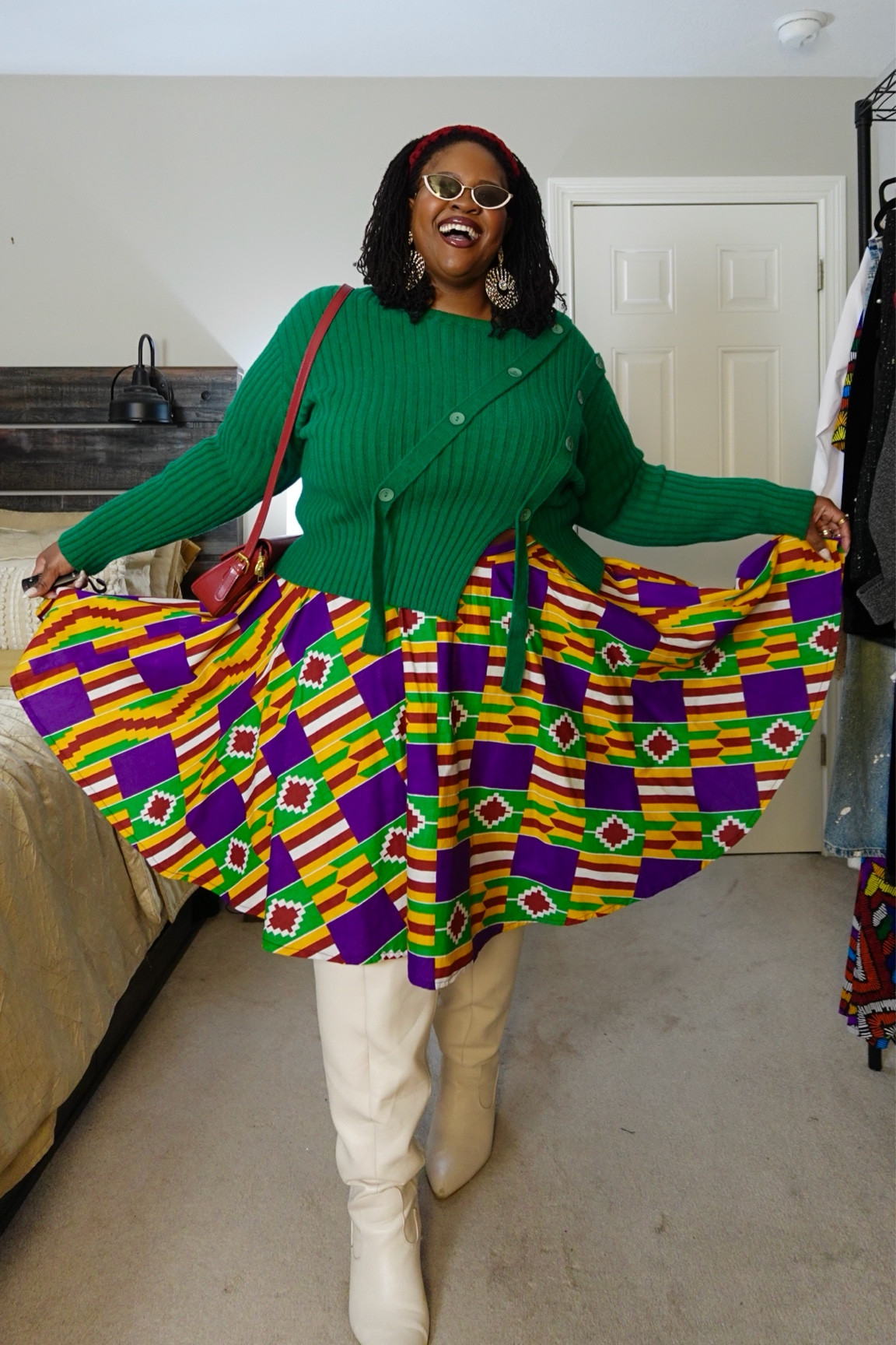 Here’s a unique take on a holiday outfit for my plus size girlies! This skirt is from AVioletFashion.com and was made for me by one of my lovely followers! It’s called the Sierra AV Skirt, and I’m wearing a 4X.

I’m wearing the sweater in a size 26, but probably could have sized down. The boots are a size 12W. 

#LTKHoliday #LTKStyleTip #LTKPlusSize