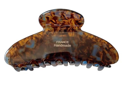 Wenlly large tortoise shell claw clip, 4.1 Inch cellulose acetate hair claw clips, marble non-slip strong hair hold barrettes for women and girls, brown | Amazon (US)