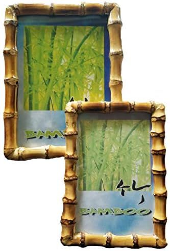 DWB Bamboo Root Photo/Picture Frame 5x7 or 4x6 Uniquely Hand Crafted Natural Color (4x6) | Amazon (US)