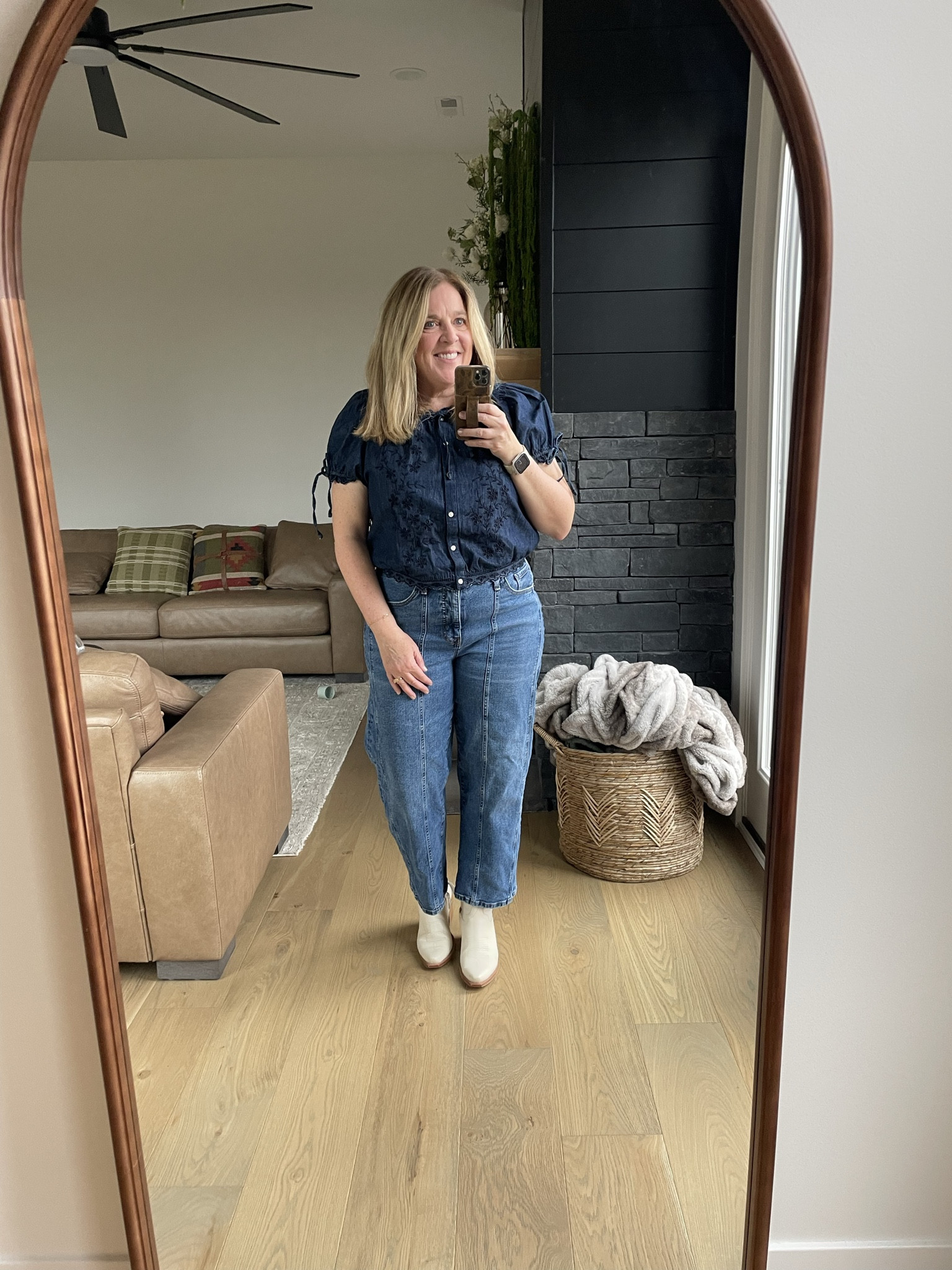 OOTD 50+ 
Denim on denim

#LTKOver40 #LTKMidsize #LTKootd