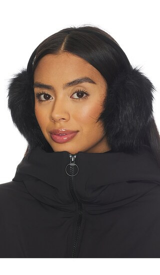 Unreal Fur All Ear Muffs in Black. | Revolve Clothing (Global)