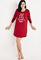 Holiday Graphic Long Sleeve Pajama Shirt | Maurices