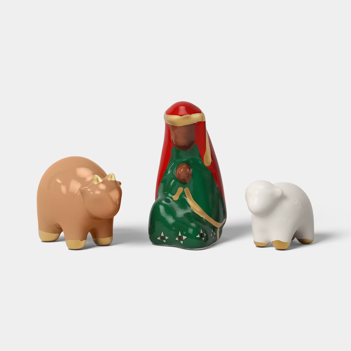 Painted Ceramic Nativity Set Christmas - Threshold™ | Target