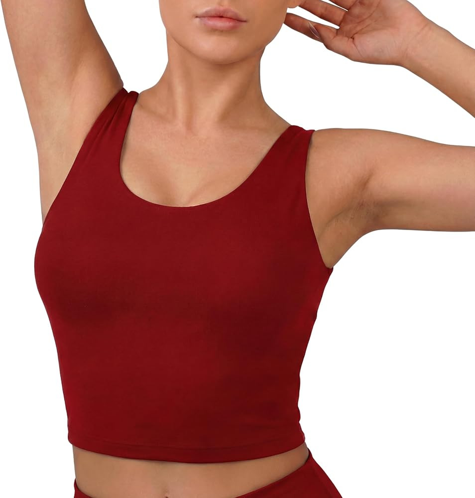 Nirlon U Tank Sports Bra for Women – Scoop Neck Workout Top with Built-in Cups – Ideal for Yo... | Amazon (US)