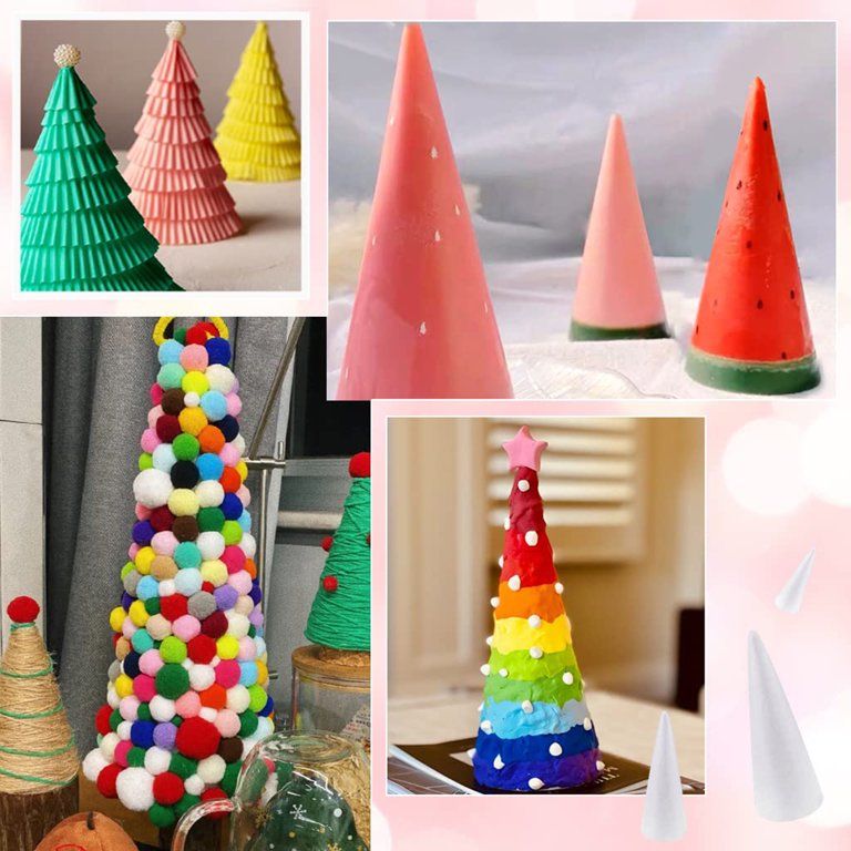 Goodhd Styrofoam Foam Cones Polystyrene for Crafts DIY Painting Triangle Tree | Walmart (US)