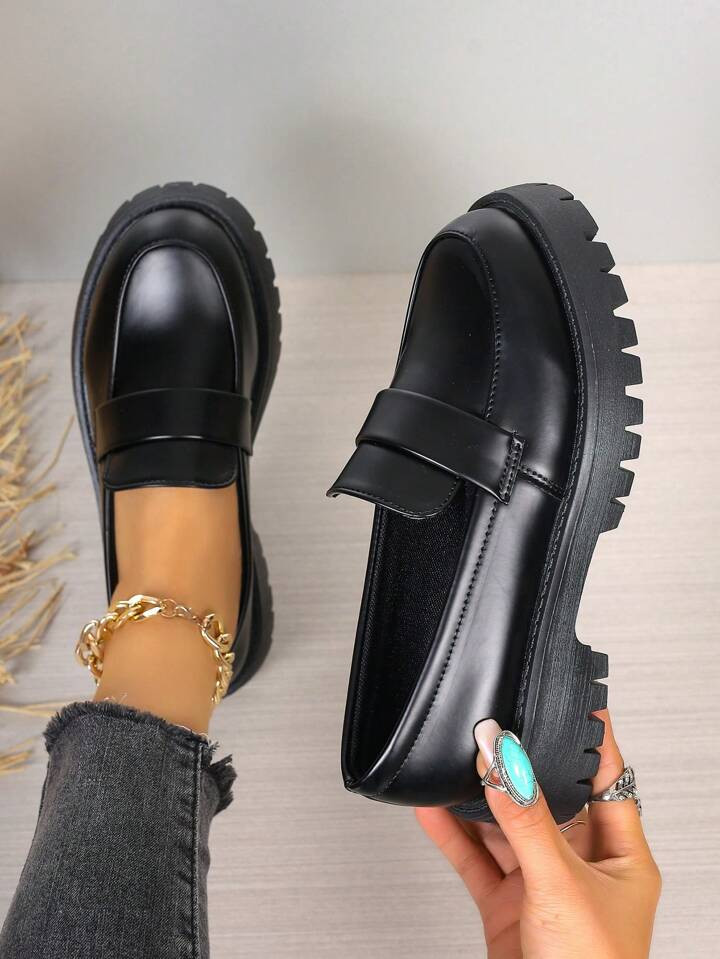 Chaussures Pour Femmes De Grande Taille 41 42 43, Chaussures Mary Jane Noires Pour Femmes, Style ... | SHEIN