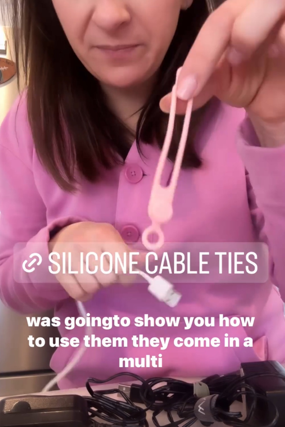 12-pack silicone cable ties