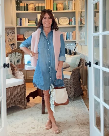 Easy summer outfit idea - I love the pop of color the Sezane sweater adds!
Wearing my usual XS in both dress and sweater 

#LTKOver40 #LTKSeasonal #LTKStyleTip
