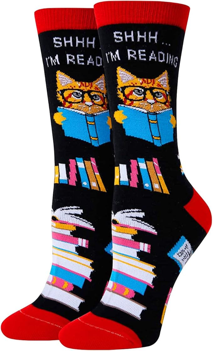 sockfun Funny Bumble Bee Socks Reading Socks Dental Teeth Alien Socks for Women, Animal Lover Gif... | Amazon (US)