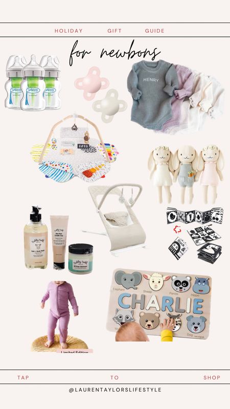 Newborn gift guide. Gift ideas for babies. Baby gifts 2023  

#LTKGiftGuide #LTKSeasonal #LTKkids