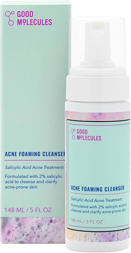 Good Molecules Acne Foaming Cleanser - Foam Anti-Acne Face Wash with Salicylic Acid BHA for Break... | Amazon (US)