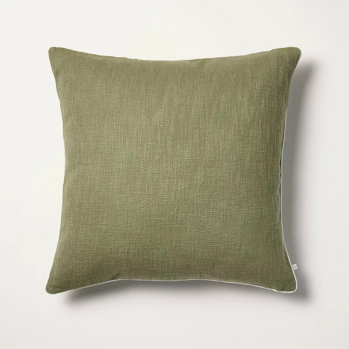 24"x24" Cotton/Jute Square Throw Pillow Green - Hearth & Hand™ with Magnolia | Target